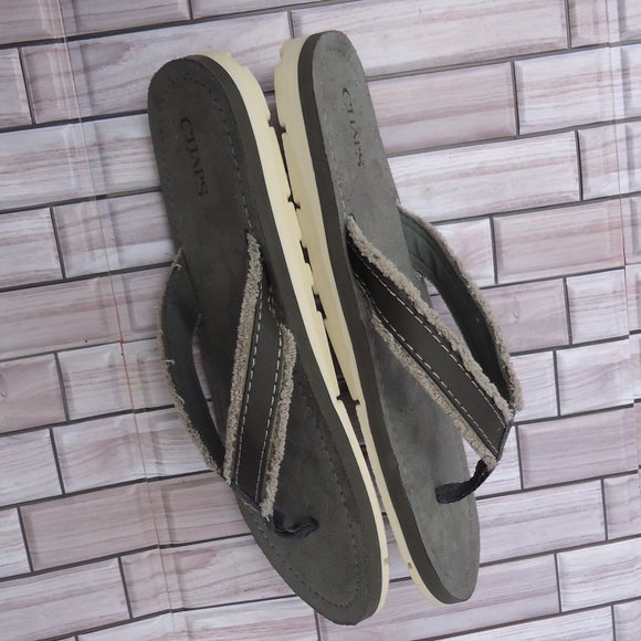 XL(12-13). Chaps Performance Thong Flip-Flop Casual Beach Sandal Canvas Frayed. main image 10